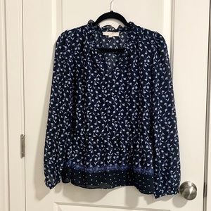 Loft Floral Peplum Blouse